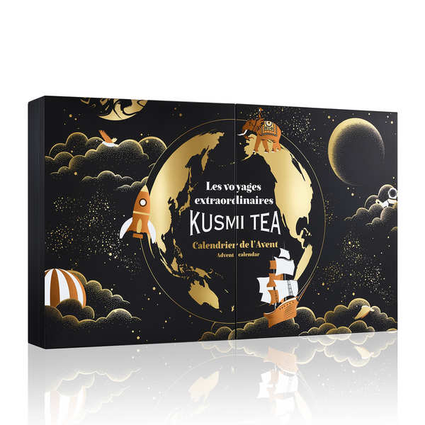 Calendrier Kusmi Tea — Les voyages extraordinaires — photographie de la fiche BienManger.com